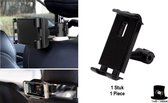 Bob Online™ - 1 Stuk – Zwart - Auto Hoofdsteun Mobiele Telefoonhouder - Tablet Telefoonhouder - 360◦ Rotatie - Achterbank Tablet Houder - ABS-materiaal – Auto Telefoonhouder – Car Headrest Mobile Phone Holder – Car Tablet Holder
