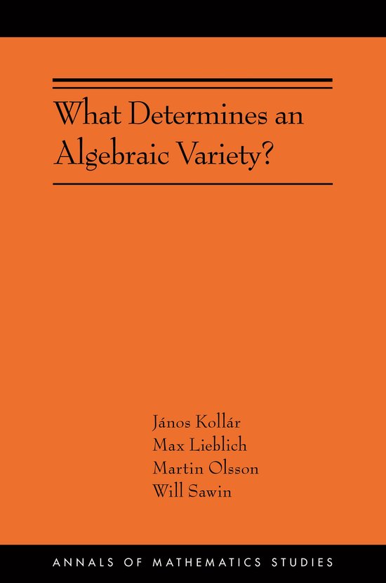 Foto: Annals of mathematics studies216 what determines an algebraic variety 