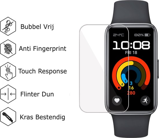 2x Geschikt voor Huawei Band 9 - Screenprotector - Beschermglas Folie
