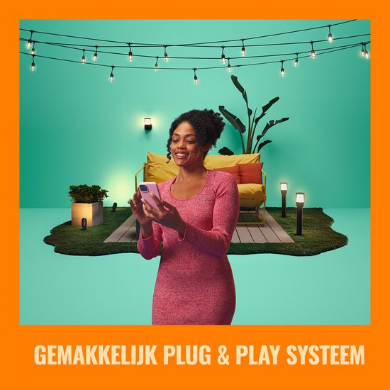 WiZ Outdoor Ground Spot Zwart - Kit d'extension - Smart LED- Siècle des Lumières - Lumière colorée et Wit - 12V