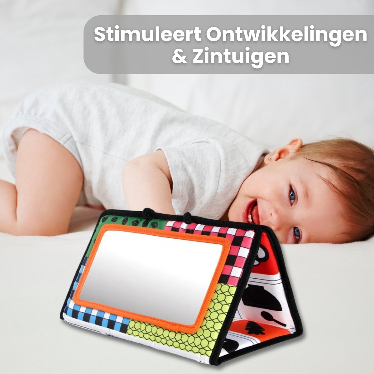 Boncy® Knisperboekje Baby - Speelgoed Tummy Time - Buikligtrainer - Montessori Boekjes eerste jaar 0 1 2 - Boek 6 maanden - Babyboek buggyboekje - Babyspeelgoed - Box Activiteitenboek — afbeelding 2