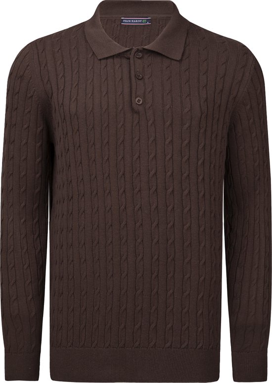 Pull tricoté Felix Hardy - Pull - 100 % Katoen Homme Marron - L