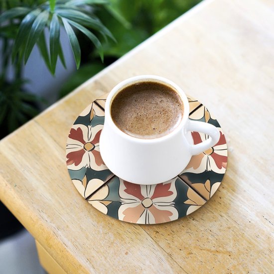 Dessous de verre Décoration - Carreaux - Espagnol - Vintage - 10x10 cm - 6 morceaux - Sous pour Verres et Tasses