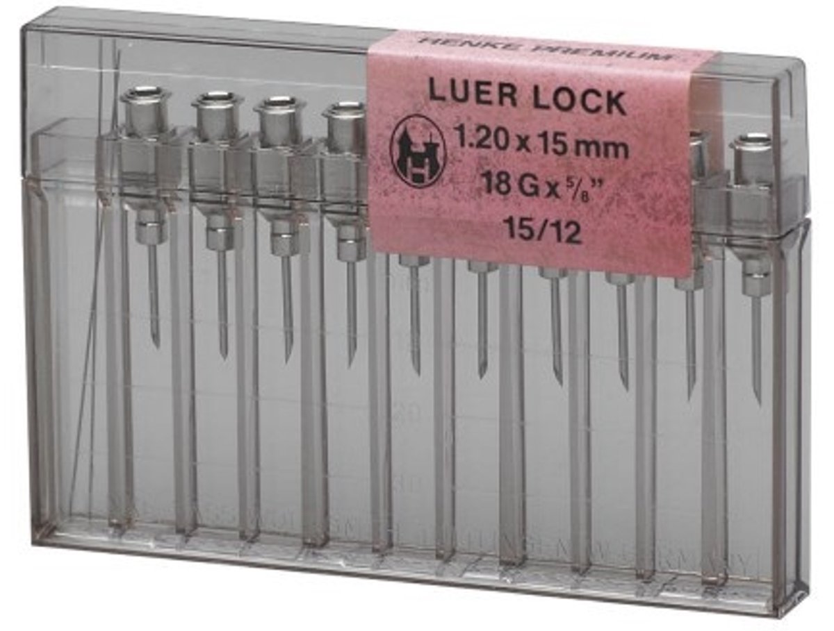 Henke Luer Lock naalden 1.00 x 15 mm