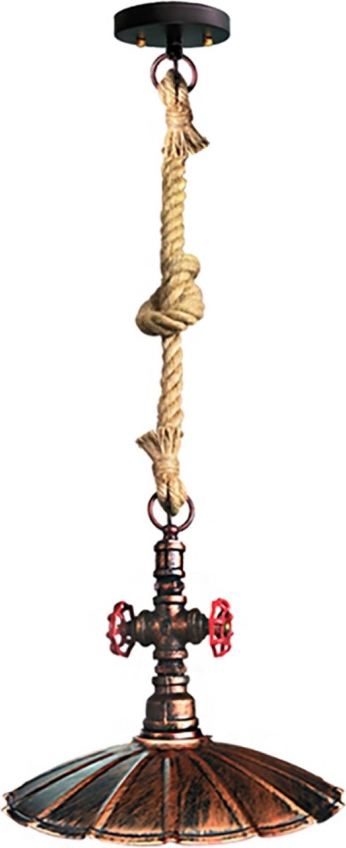 OHNO - Woonaccessoires - Roxana Hanglamp - Koper, Rood, Touw - Tijdloos