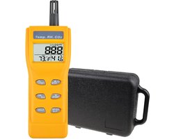 Luchtkwaliteitsmonitor voor Binnen - CO2 Detector - Luchtkwaliteitsmeter - Temperatuur- en Vochtigheidsmeter - Air Quality Tester - Nauwkeurige Monitoring Binnenklimaat