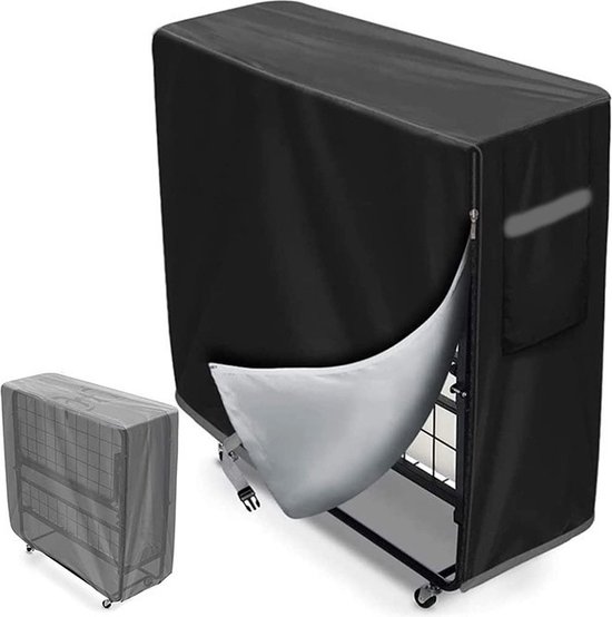 Beschermhoes Vouwbed - 99 x 38 x 114 cm - Stofdichte hoes voor vouwbed - waterdichte beschermer - multifunctionele hoes - voor 38" Eenpersoons Vouwbed - universele - 210D Oxford-doek - zwart