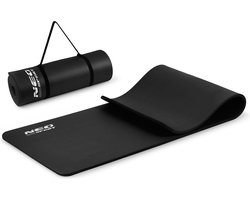 Dikke oefenmat 183 x 60 cm Neo-Sport - 192300 zwart