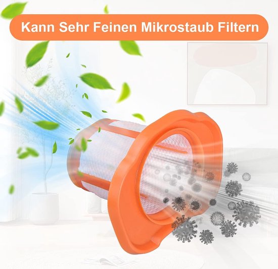 Rebirthcare Lot De 4 Filtres HEPA Lavables – Compatibles Black+Decker BHHV320B BHHV320J BHHV520BF BHHV520BT BHHV520JF Aspirateur Balai Sans Fil