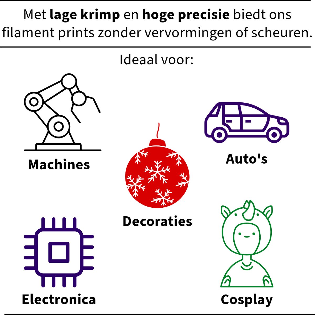 PLA+ 10KG Voordeelpakket 3D Printer Filament 1.75 mm - Hoge Kwaliteit en Duurzaam - Compatibel met Creality, Bambu Lab, Esun en Meer - Perfect voor Prototypes, Modellen en Accessoires - Professioneel en Thuisgebruik — afbeelding 4