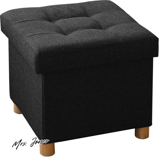 Dutchbone Bay opbergpoef laag - bruin | Designstoel4u