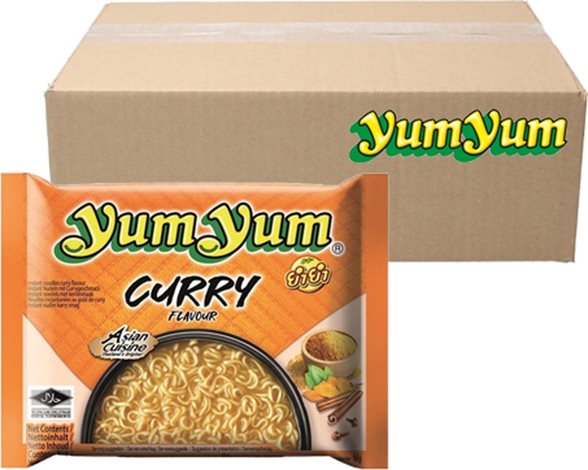30x Yum Yum Noodles Soep Pak Curry 60 gr