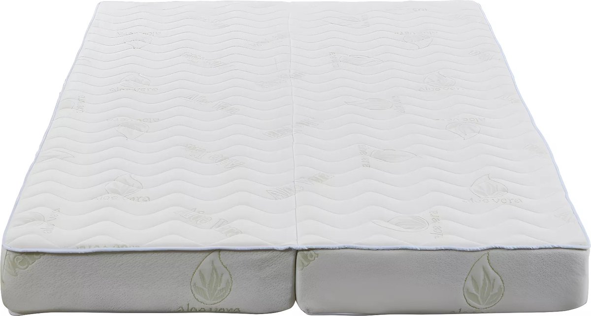 Vente-unique Matras 130x 190cm voor clic-clacbed aloë vera dikte 16cm - ALOHA van NATUREA L 190 cm x H 16 cm x D 130 cm