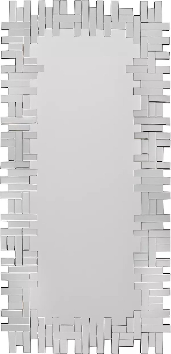 Vente-unique Spiegel in roestvrij staal - H 120 x B 57 cm - Zilverkleurig - LOLA