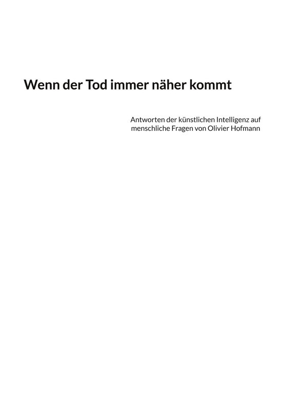 Wenn der Tod immer näher kommt - cover