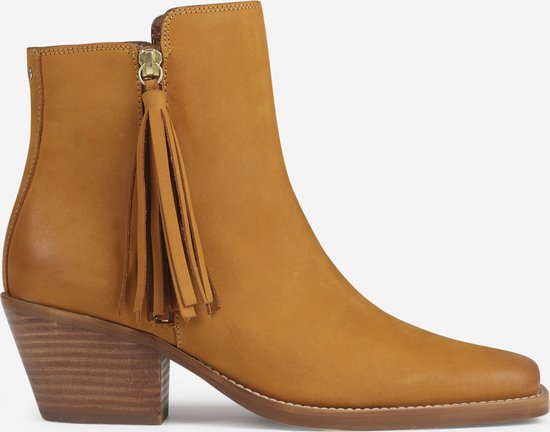 BRONX Cassidy Dames Enkellaarzen - Cognac