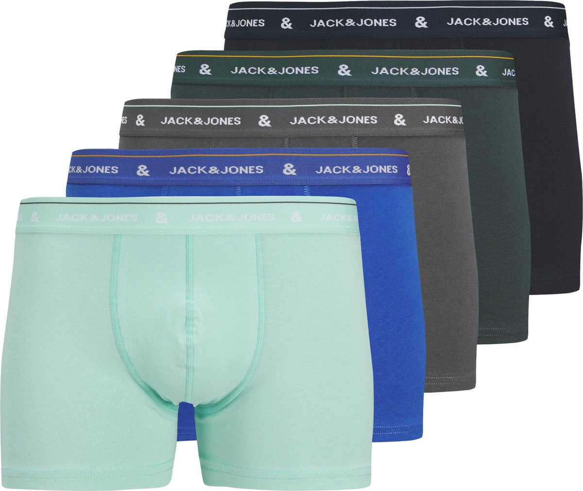 JACK&JONES - JACRON SOLID TRUNKS 5 PACK - Heren - Onderbroeken