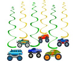 Q2Party - Auto Swirl - Slinger - Versiering - Verjaardag - decoratie - Feest - Hangdecoratie – 6 stuks