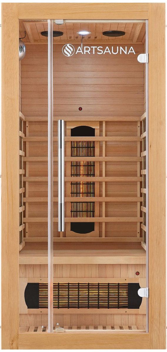 Infraroodcabine / Sauna Kiruna - 90x90x190 - Incl. LED & Bleutooth Radio