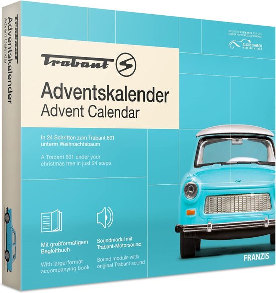 Trabant Adventskalender - Standaard - Blauw - Bouw Je Eigen Klassieke Trabant