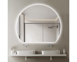 Top 10 spiegelverwarming en badkamerspiegels met verwarming 2026: FENOMÉ Lisa ronde badkamerspiegel met LED en verwarming 80 cm