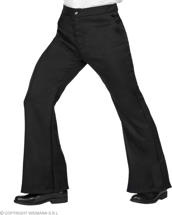 Zwarte disco broek heren