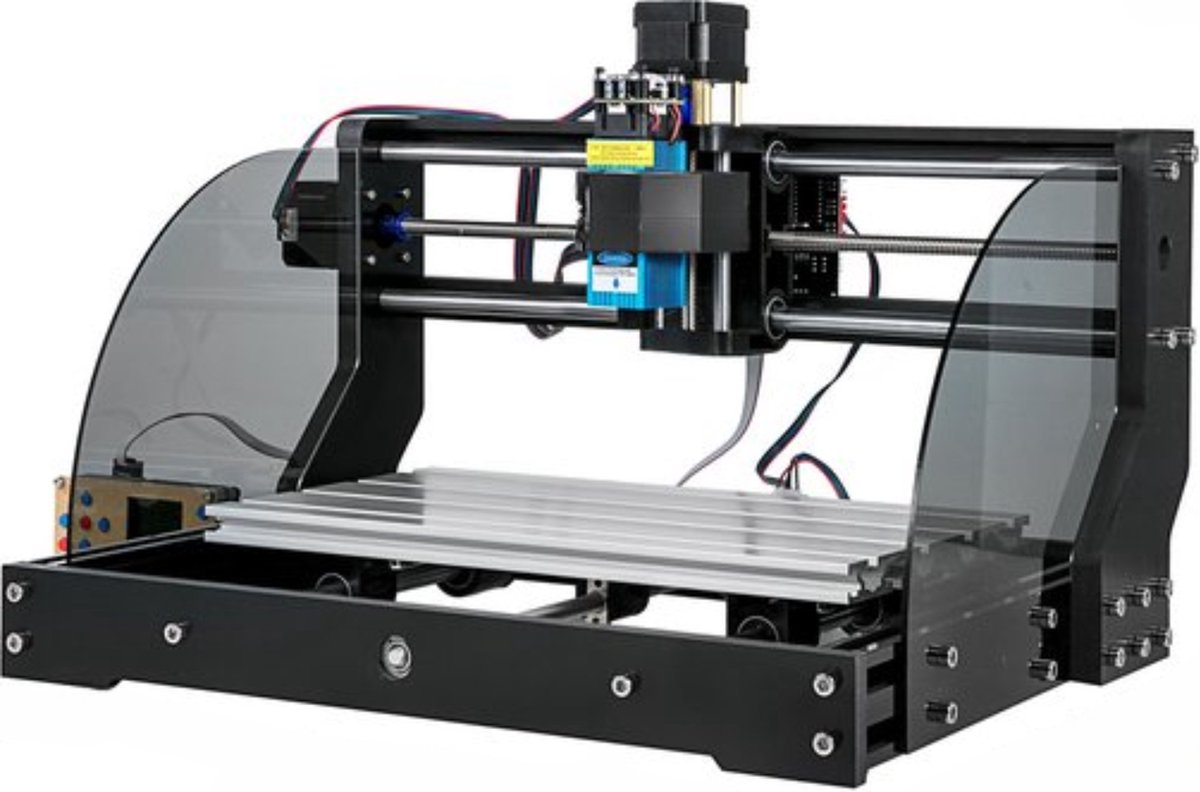 Laser graveermachine - CNC graveermachine - 15000 mW vermogen - aluminium - 30 x 18 x 4,5 cm werkgebied