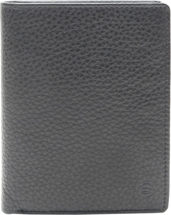 Esquire Geldbörse 22214900 – Schwarz, 10,5x8,5 Cm, Schlanke Herren-Brieftasche