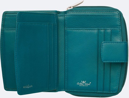 Golden Head Cuir Porte-monnaie Madrid RFID Protect Billfold Coin Wallet Turquoise