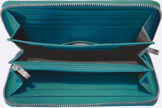 Golden Head Cuir porte-monnaie Madrid RFID Protect RV-Damenbörse 2822 Türkis turquoise