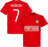 Portugal 2018 Ronaldo 7 Team T-Shirt - Rood - XS