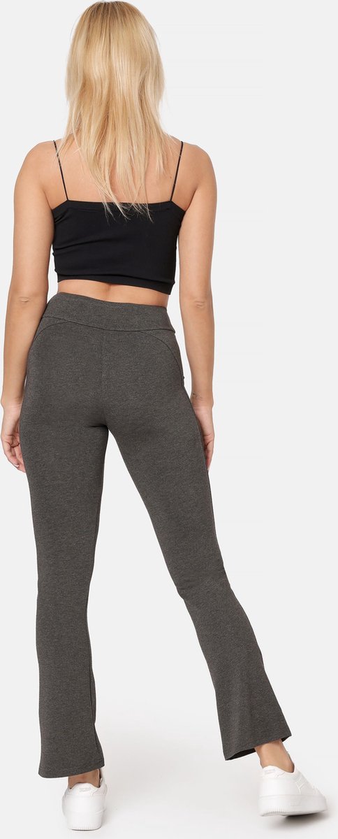 Bellivalini Dames Yogabroek - Sport - Vrijetijdsbroek - Lang - Viscose - Sportbroek - BLV-BLV50-277-YPF - Donker melange - S — afbeelding 5