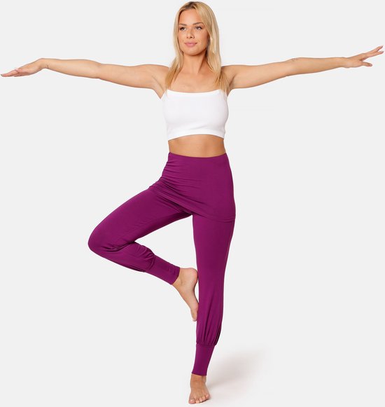 Bellivalini Dames Yogabroek - Sport - Vrijetijdsbroek - Lang - Viscose - Sportbroek - BLV-BLV50-275-YPS - Fuchsia - S van Bellivalini — afbeelding 5