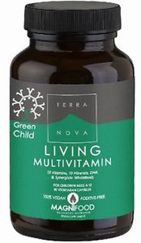 Terranova Green child living multivitamins Inhoud:	100 capsules