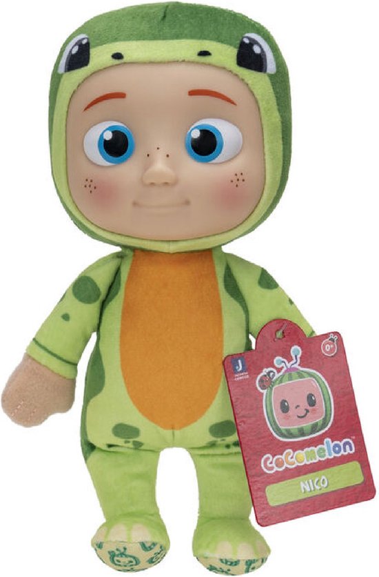 Poupée Musicale CoComelon JJ - 30 Cm Avec Chanson 'Yes Yes Bed Time' - Doudou Souple - Piles Incluses