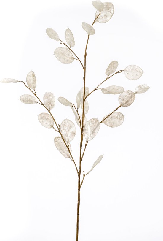 Emerald - Kunstbloem Judaspenning 105cm wit - Kunstplanten voor binnen