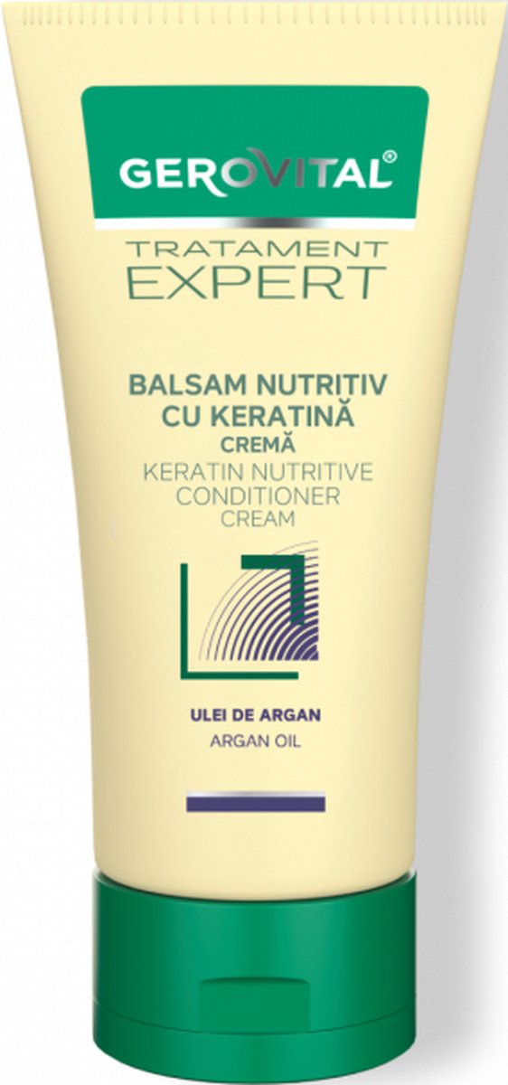 Gerovital - Voedende conditioner met keratinecrème - Arganolie - Bedoeld voor beschadigd en droog haar - 150ml