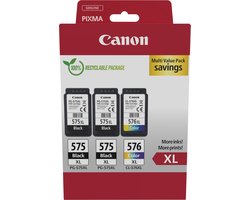 Canon PG-575XL + CL-576XL - Inktcartridge - Origineel - Hoge capaciteit - 2x Zwart + Kleur + Retourzakje