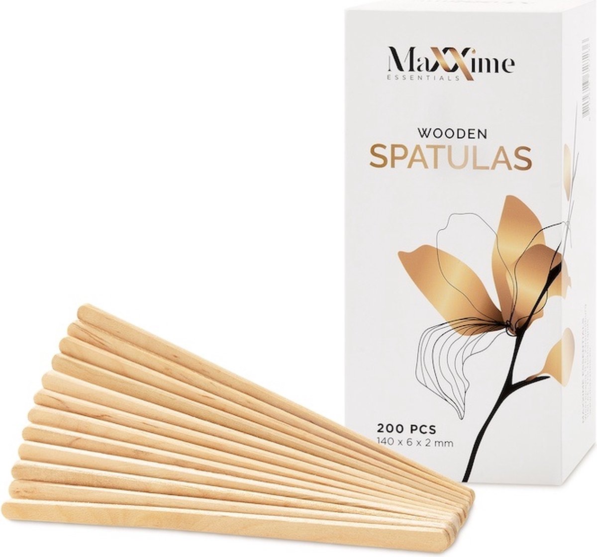 Goedkoopste MaXXime Houten Waxspatels Extra Smal - 100 Stuks - Professionele Hars Spatels voor Waxen
