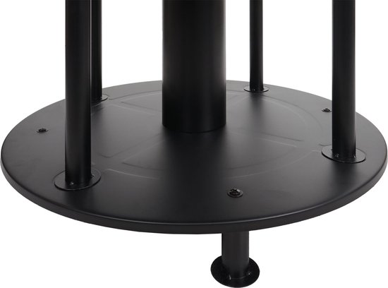 Vuurschaal met grill MCW-K95, vuurplaats-grill BBQ, grillplaat plank, staal roestvrij staal email Ø 56cm zwart van Merkloos — afbeelding 5