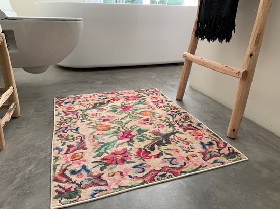 Vintage look badmat diverse kleuren 90cm x 70cm