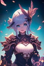 Fille Affiche | Guerrier Poster | Anime Poster | Affiche Action | Affiche fantastique | Affiche cool | 51x71cm | MT | Décoration murale | Affiche murale | Convient pour l'encadrement