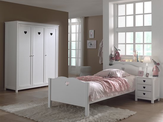 Foto: Merax compleet slaapkamer set modern gestoffeerd bed met 16 kleuren led verlichting 1 nachtkastje en bedbank 140x200 cm grijs fluweel