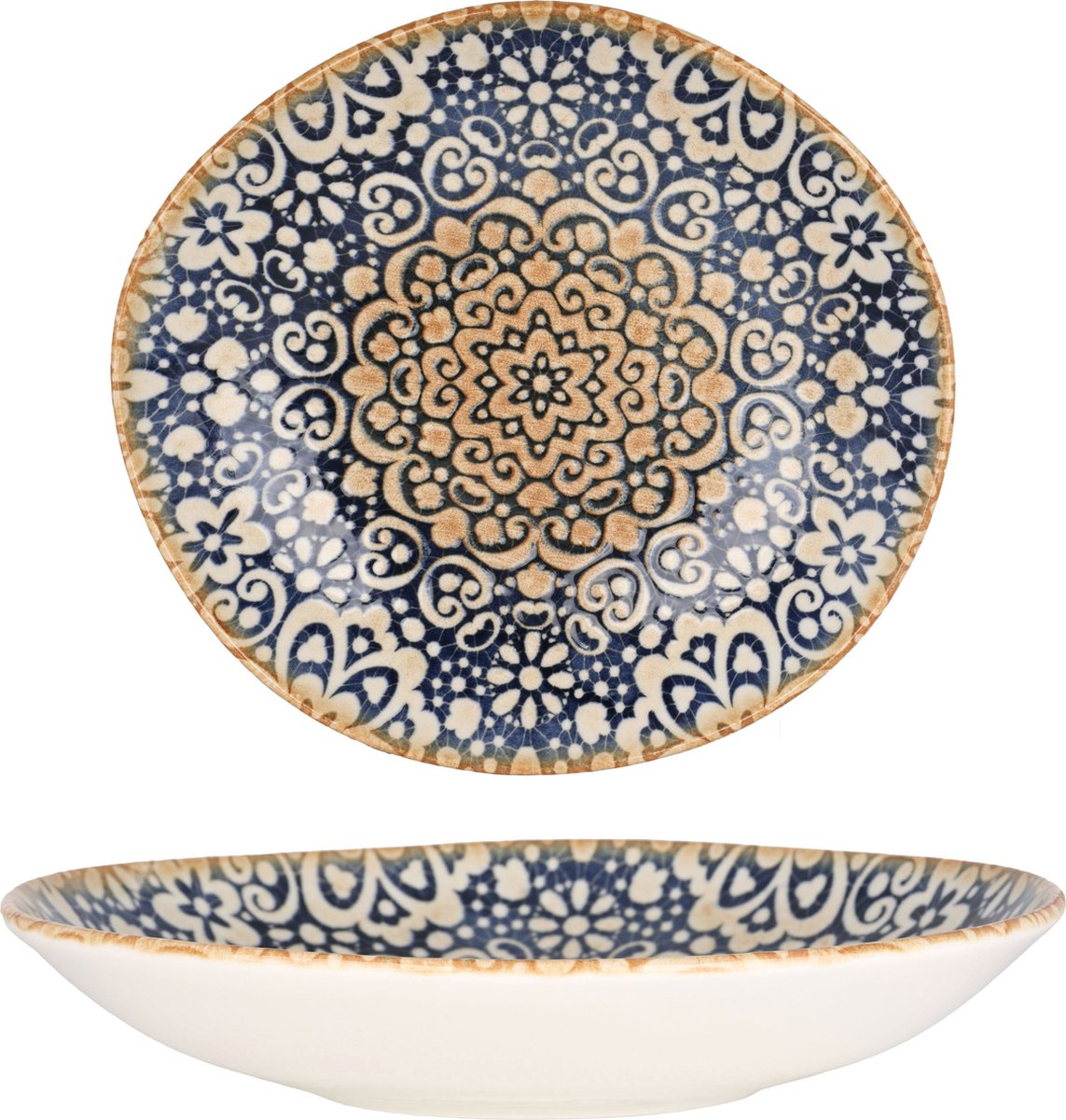 Bonna Platte Bord - Alhambra - Porselein - 26 cm 1300 cc - set van 6