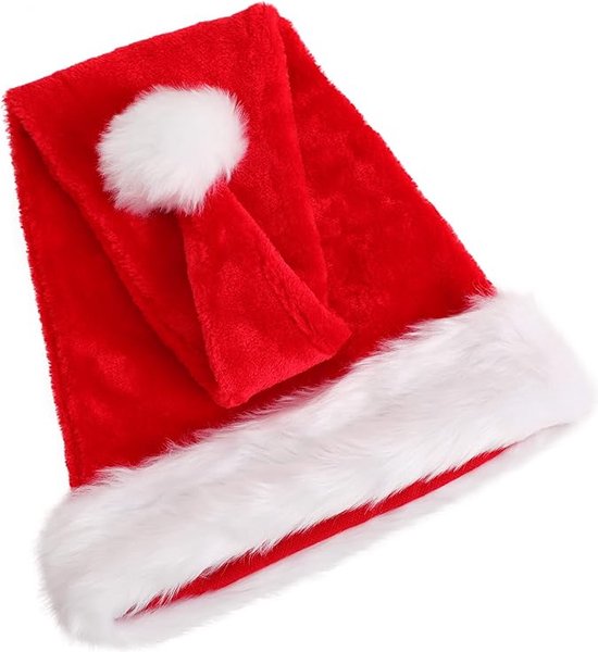 Rode , lichtgevende kerstmuts voor volwassenen