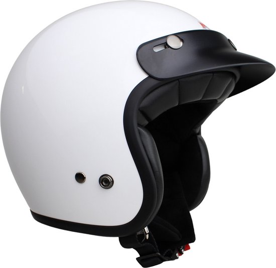 MOTO H44 Casque Jet, casque scooter, casque moto, avec visière, Italie