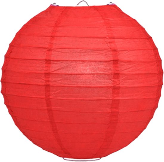 Lampionstokje 40 cm - met lampion - rood - D25 cm - Sint Maarten — afbeelding 3