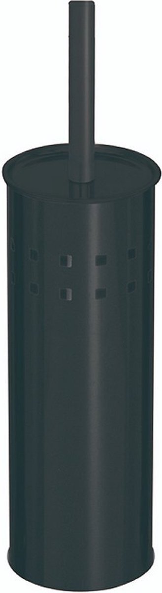 Dutch House Toiletborstel met Houder Zwart/RVS - Stijlvolle en Duurzame Badkameraccessoire