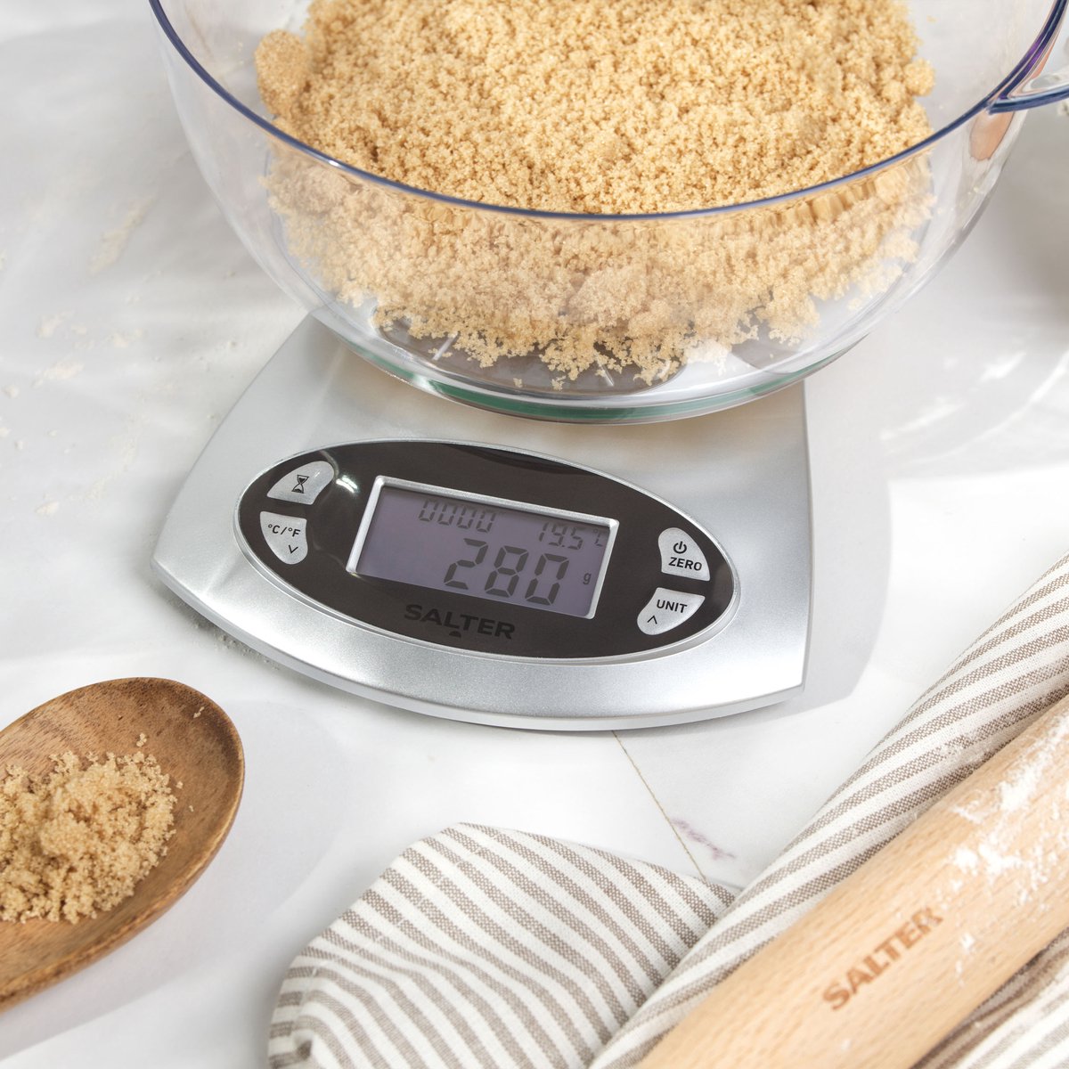 Salter SA00450BCFEU12 Glass Electronic Kitchen Scale