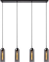 Lucide BRUNO - Hanglamp - 4xE27 - Fumé